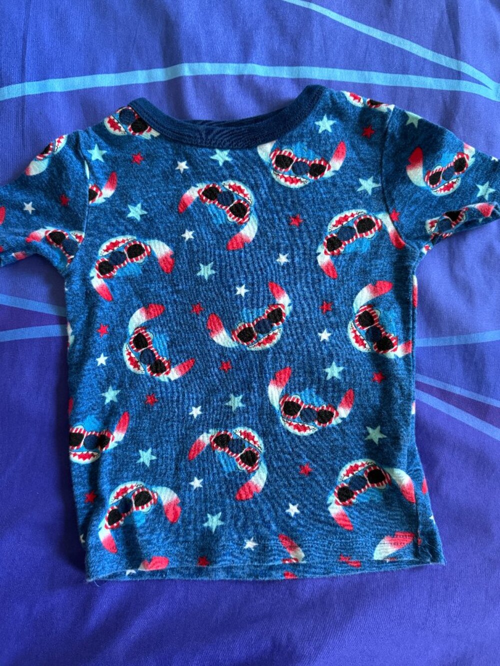 🔥6/$10🔥 Disney Stitch Toddler T-Shirt, 5T (Runs Small), Red, White, & Blue
